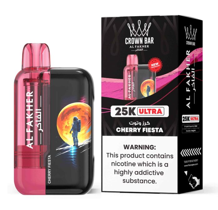 Al Fakher Ultra 25000 Puffs 50MG Disposable Vape Price in Duabi Cherry Fiesta