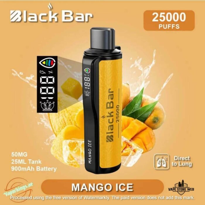 Black Bar 25000 Puffs Disposable Vape in Dubai MANGO ICE