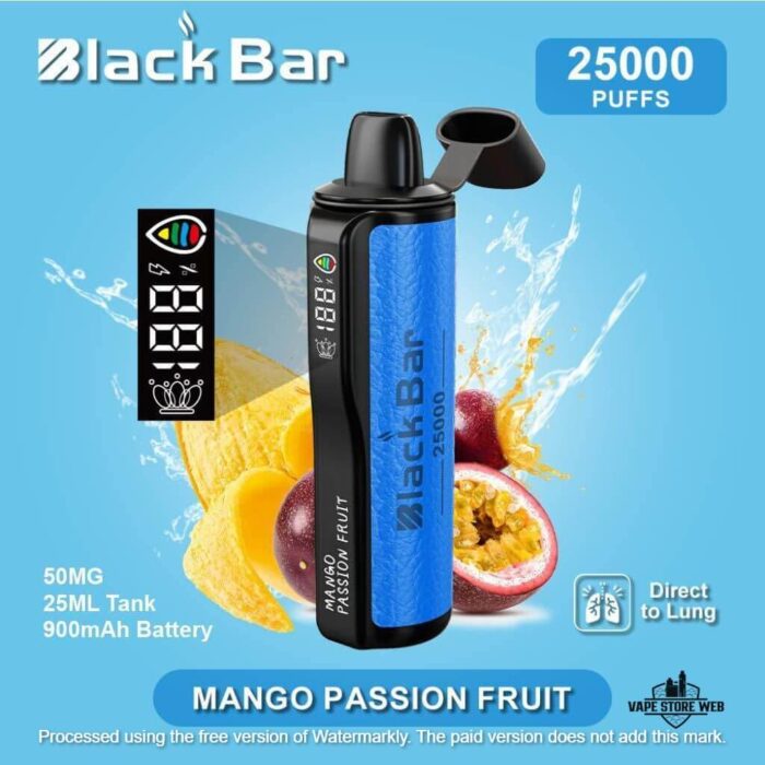 Black Bar 25000 Puffs Disposable Vape in Dubai MANGO PASSION FRUIT