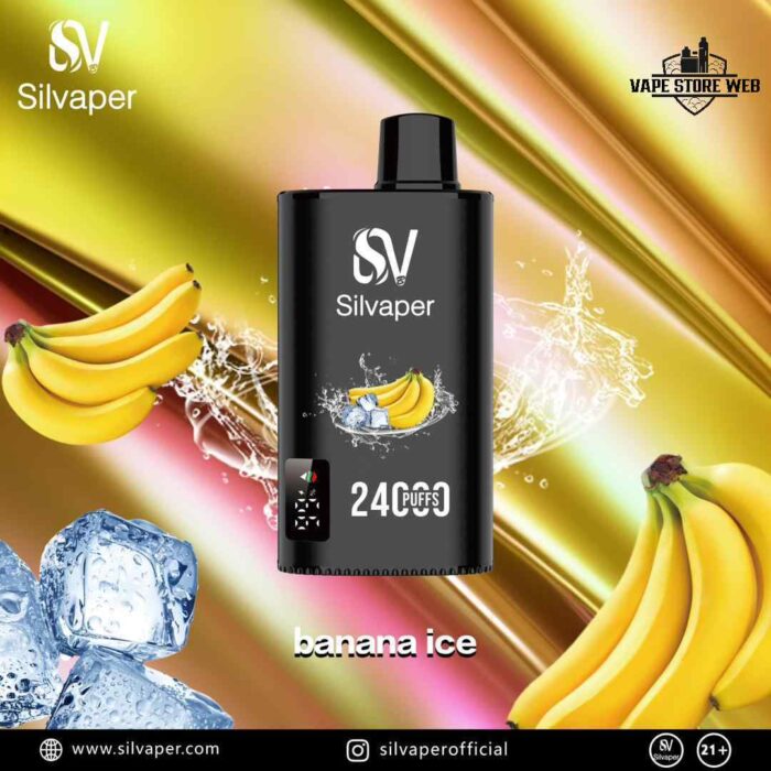 SILVAPER 24000 Puffs 20mg Disposable Vape Price in Dubai Banana Ice