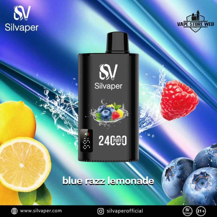 SILVAPER 24000 Puffs 20mg Disposable Vape Price in Dubai Blue Razz Lemonade