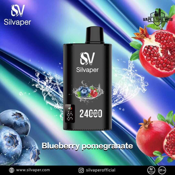 SILVAPER 24000 Puffs 20mg Disposable Vape Price in Dubai Blueberry Pomegranate