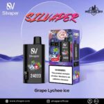 SILVAPER 24000 Puffs 20mg Disposable Vape Price in Dubai Grape Lychee Ice