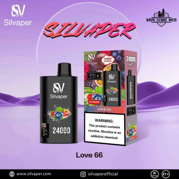 SILVAPER 24000 Puffs 20mg Disposable Vape Price in Dubai Love 66