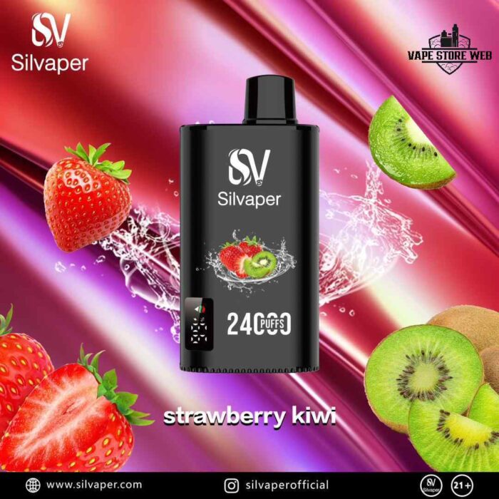 SILVAPER 24000 Puffs 20mg Disposable Vape Price in Dubai Strawbeery Kiwi