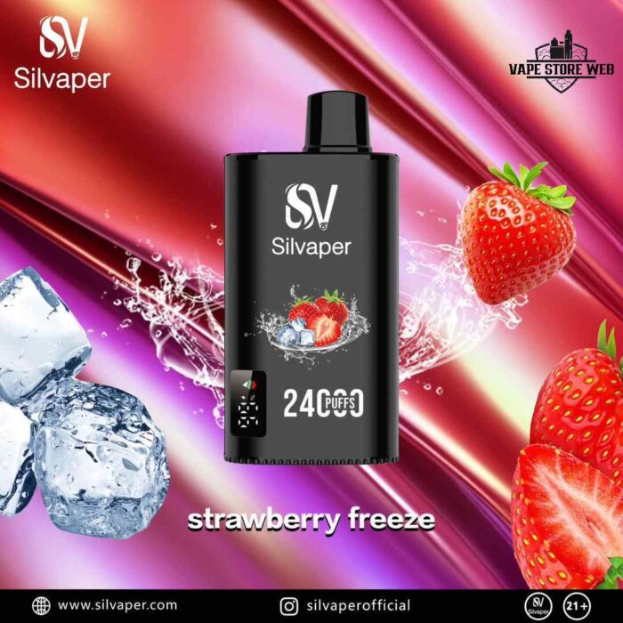 SILVAPER 24000 Puffs 20mg Disposable Vape Price in Dubai Strawberry Freeze