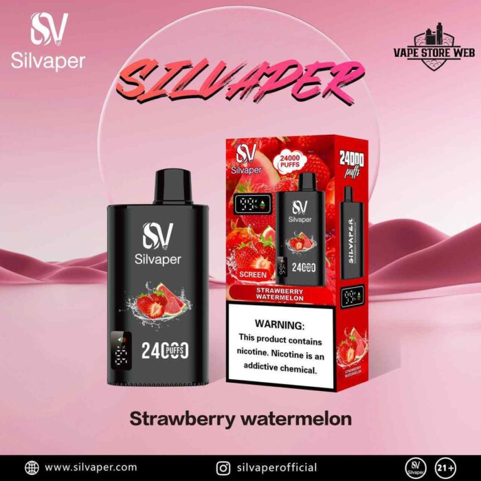 SILVAPER 24000 Puffs 20mg Disposable Vape Price in Dubai Strawberry Watermelon