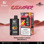 SILVAPER 24000 Puffs 20mg Disposable Vape Price in Dubai Watermelon Lemon Blackberry