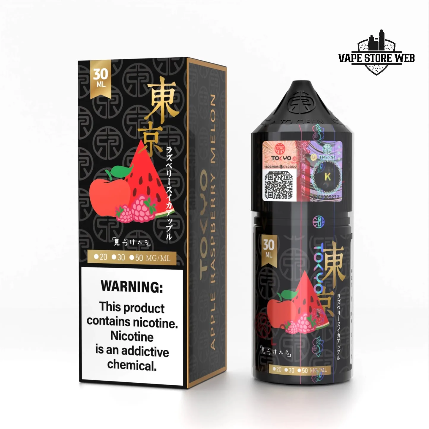 TOKYO Golden Series Saltnics | 30MG & 50MG | 30ML E-Liquid in Dubai 6 TOKYO GOLDEN SERIES SALTNICS APPLE RASPBERRY MELON