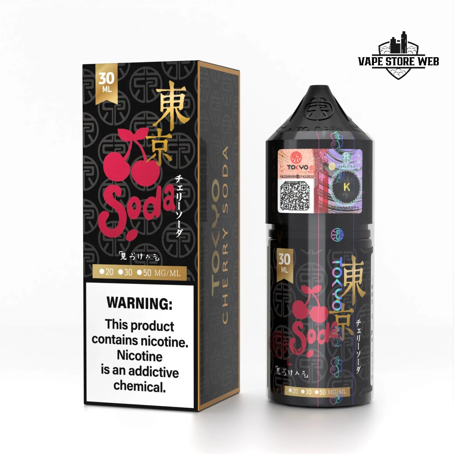 TOKYO Golden Series Saltnics | 30MG & 50MG | 30ML E-Liquid in Dubai 4 TOKYO GOLDEN SERIES SALTNICS CHERRY SODA
