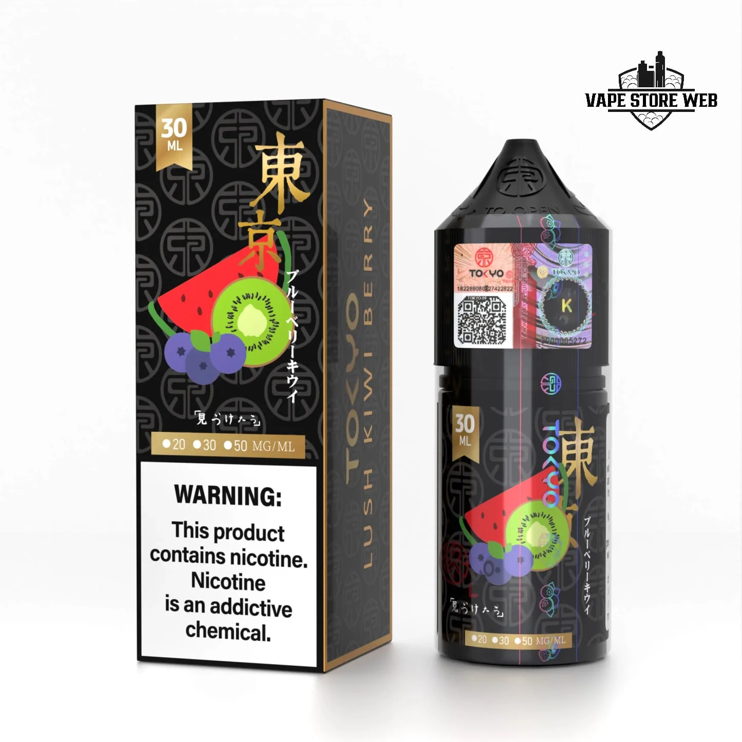 TOKYO Golden Series Saltnics | 30MG & 50MG | 30ML E-Liquid in Dubai 15 TOKYO GOLDEN SERIES SALTNICS LUSH KIWI BERRY