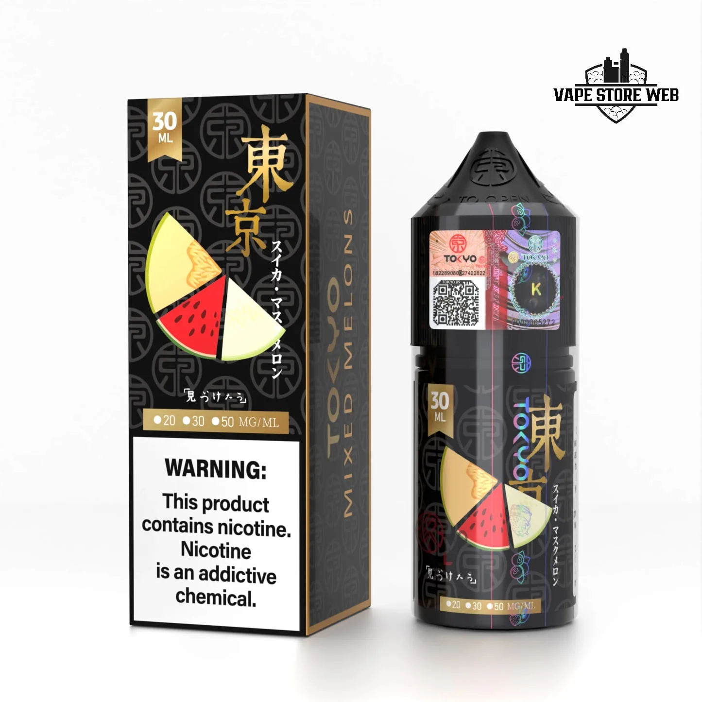 TOKYO Golden Series Saltnics | 30MG & 50MG | 30ML E-Liquid in Dubai 13 TOKYO GOLDEN SERIES SALTNICS MIXED MELONS