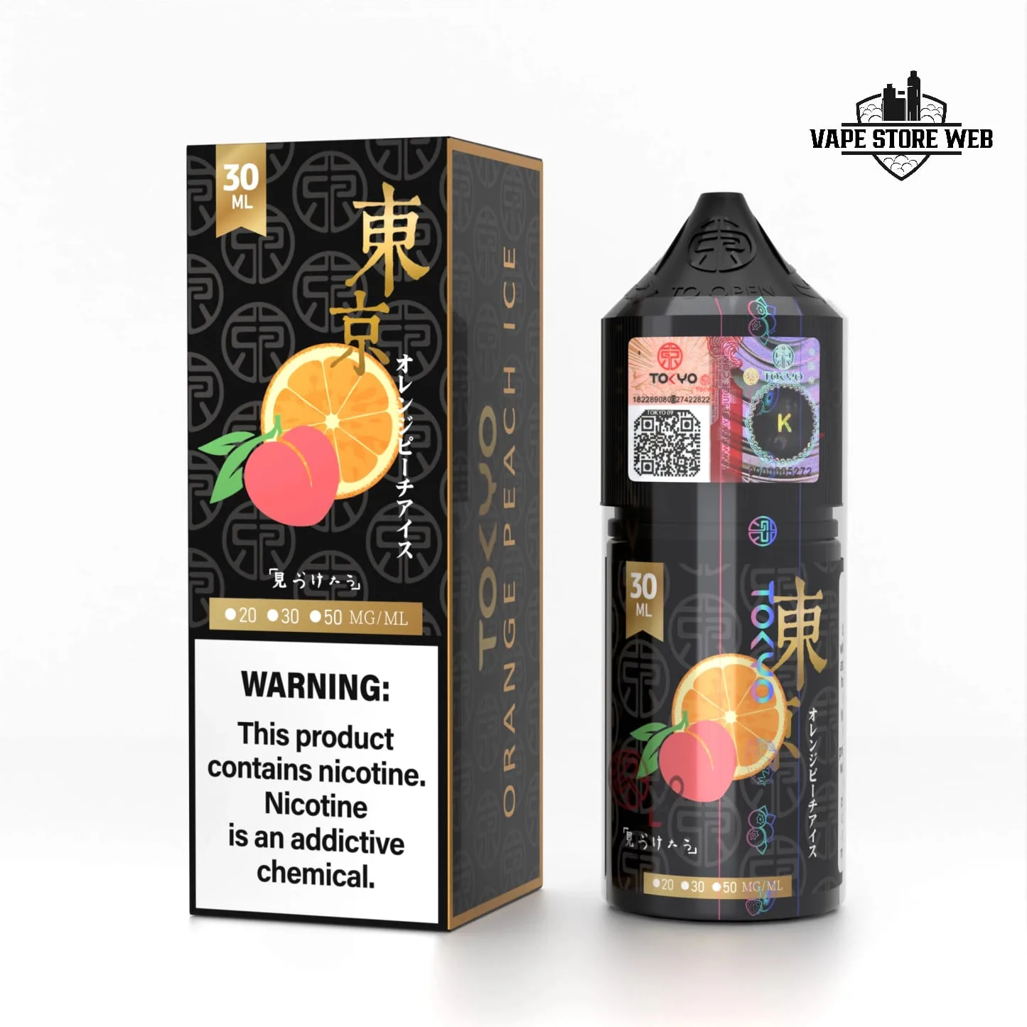 TOKYO Golden Series Saltnics | 30MG & 50MG | 30ML E-Liquid in Dubai 12 TOKYO GOLDEN SERIES SALTNICS ORANGE PEACH ICE