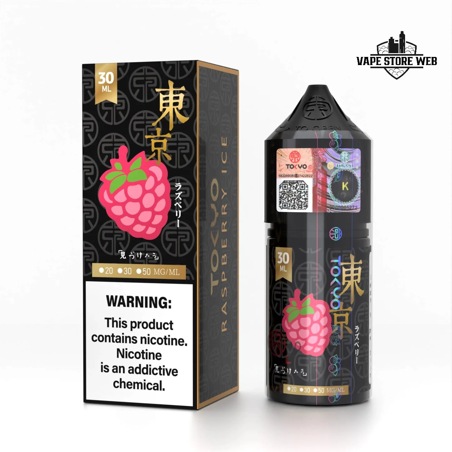 TOKYO Golden Series Saltnics | 30MG & 50MG | 30ML E-Liquid in Dubai 9 TOKYO GOLDEN SERIES SALTNICS RASPBERRY ICE