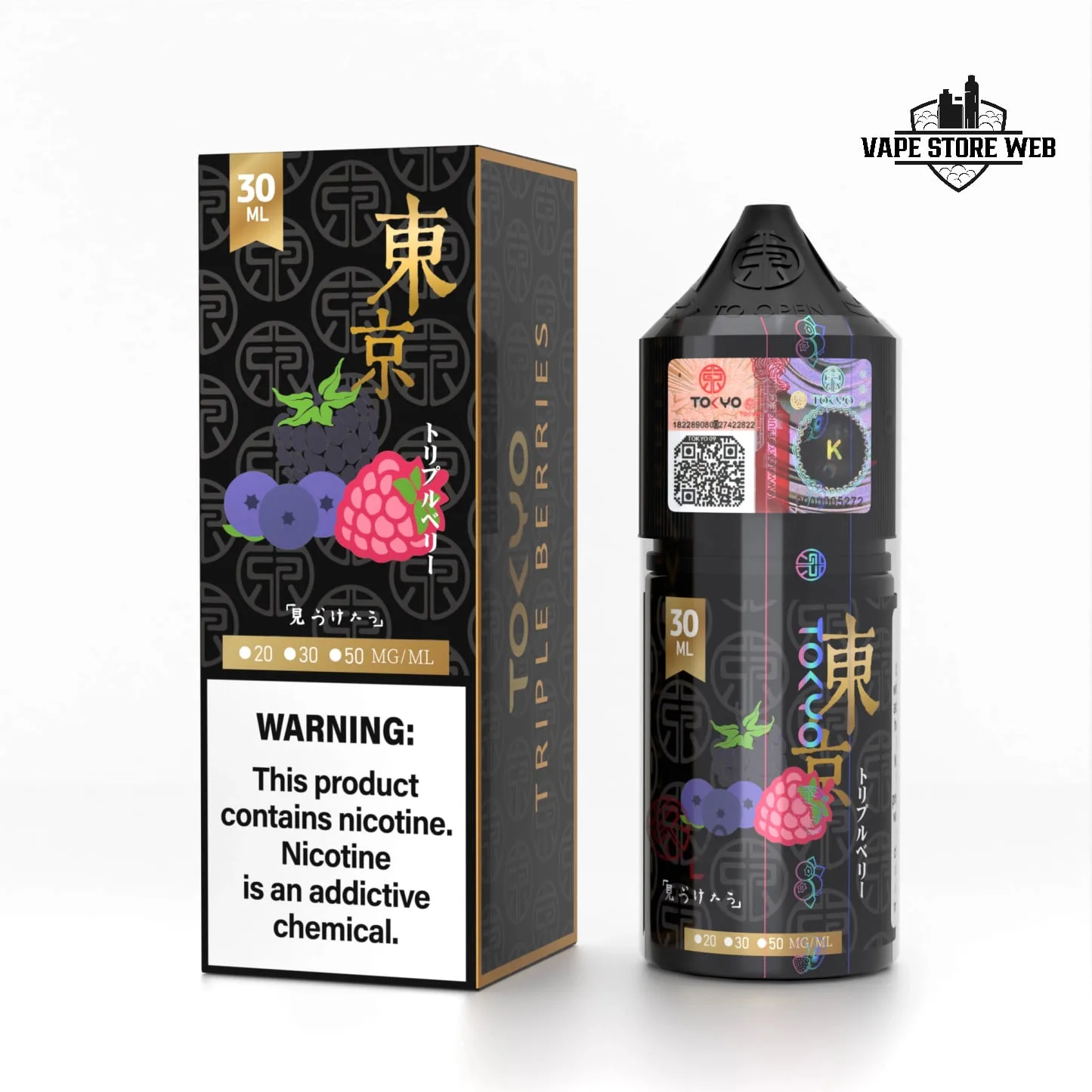 TOKYO Golden Series Saltnics | 30MG & 50MG | 30ML E-Liquid in Dubai 8 TOKYO GOLDEN SERIES SALTNICS TRIPLE BERRIES