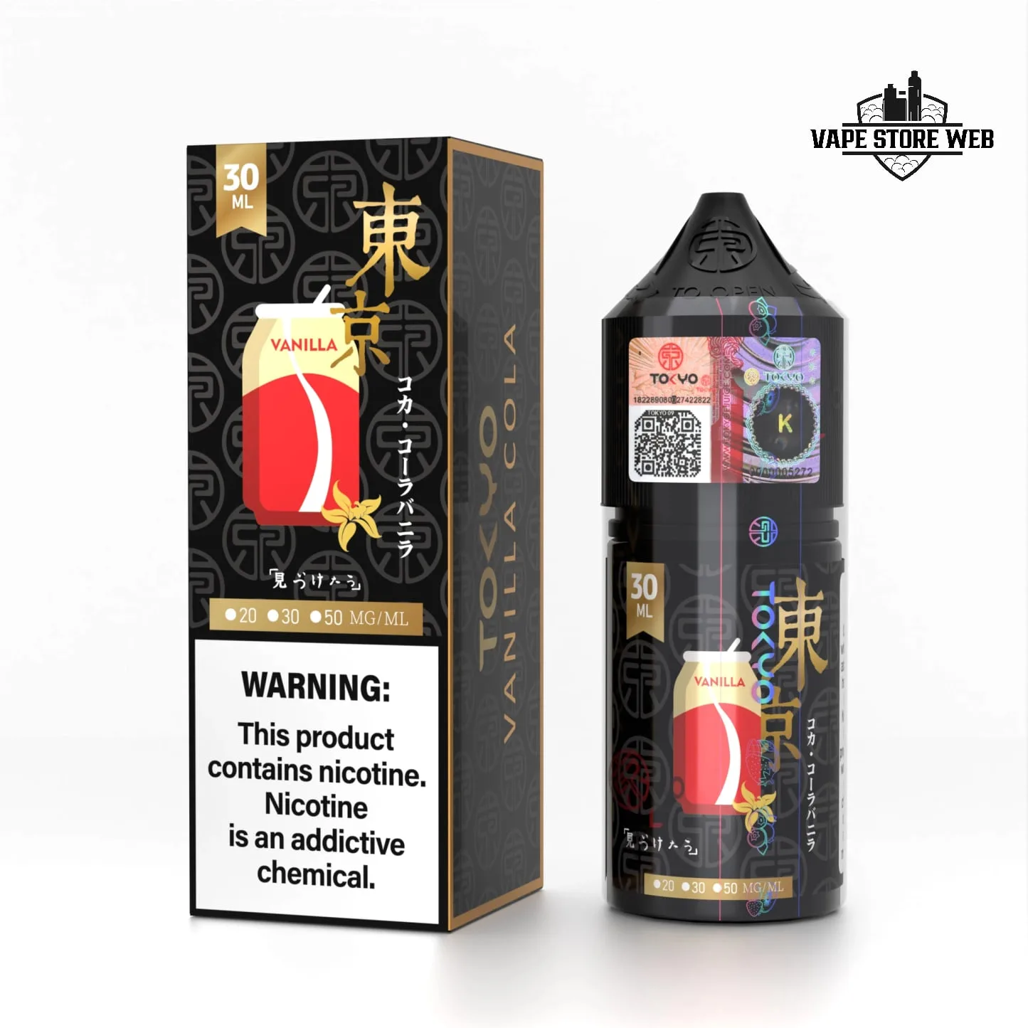 TOKYO Golden Series Saltnics | 30MG & 50MG | 30ML E-Liquid in Dubai 7 TOKYO GOLDEN SERIES SALTNICS VANILLA COLA