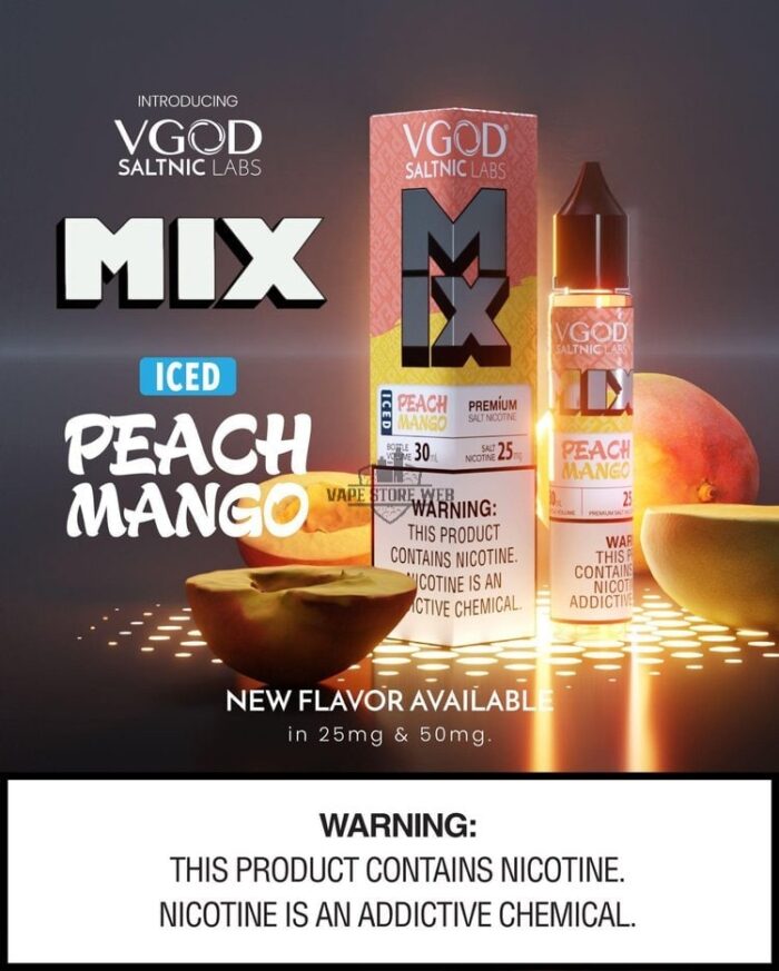Vgod Salt Nic VGOD Mix Saltnic Price in Dubai ICED PEACH MANGO