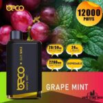 BECO Soft Max 12000 Puffs Disposable Vape Price in Dubai Grape Mint