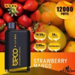 BECO Soft Max 12000 Puffs Disposable Vape Price in Dubai Strawberry Mango
