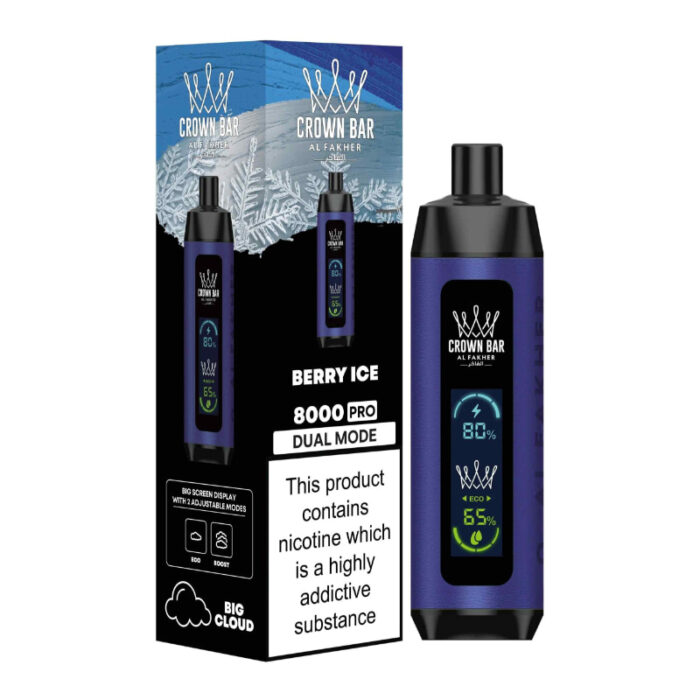 CROWN BAR PRO 8000 PUFFS BERRY ICE
