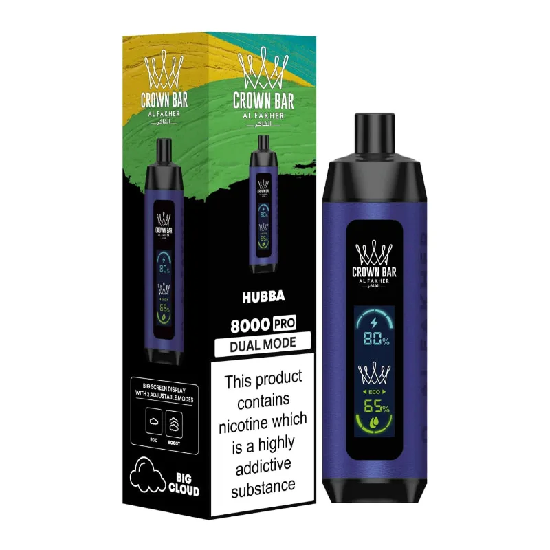 CROWN BAR PRO 8000 PUFFS HUBBA