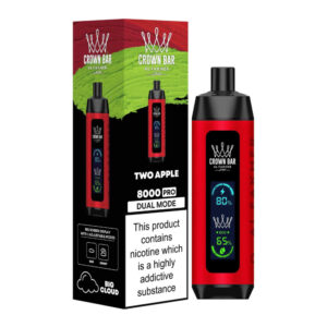 CROWN BAR PRO 8000 PUFFS TWO APPLE
