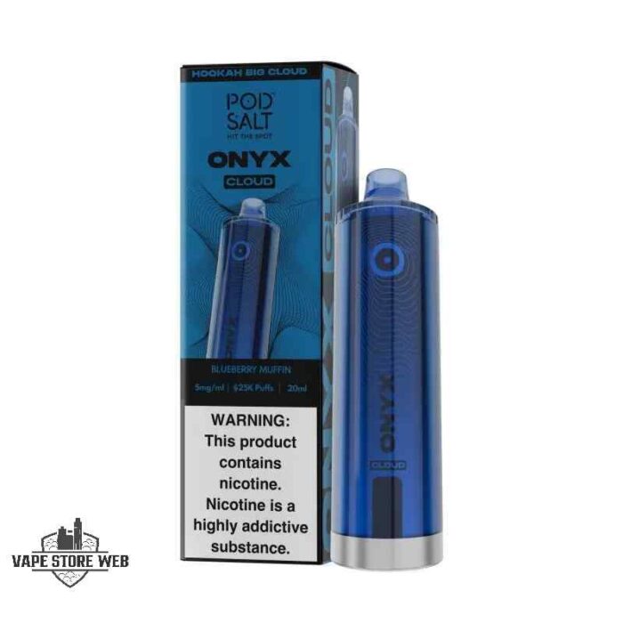 POD SALT Onyx Cloud 25000 Puffs 5mg Disposable Vape Price in Dubai Blueberry Muffin