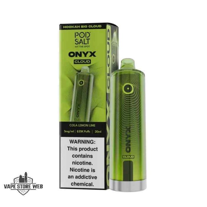 POD SALT Onyx Cloud 25000 Puffs 5mg Disposable Vape Price in Dubai Cola Lemon Lime