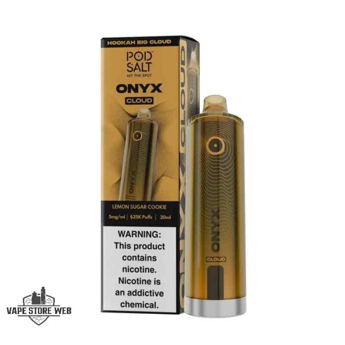 POD SALT Onyx Cloud 25000 Puffs 5mg Disposable Vape Price in Dubai Lemon Sugar Cookie