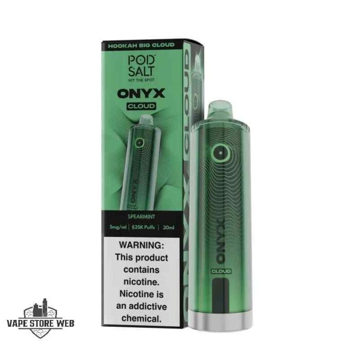 POD SALT Onyx Cloud 25000 Puffs 5mg Disposable Vape Price in Dubai Spearmint