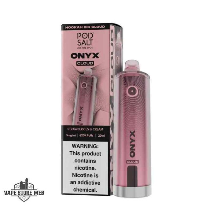POD SALT Vape Onyx Cloud 25000 Puffs 5mg Disposable Vape Price in Dubai Strawberry Cream