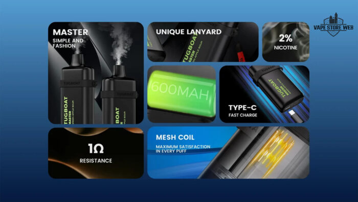 TUGBOAT Master 10000 Puffs 20MG Disposable Vape Price in uae