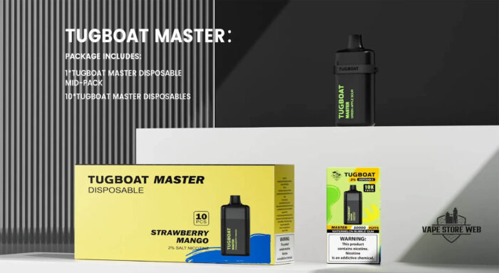 TUGBOAT Master 10000 Puffs 20MG Disposable Vape in UAE