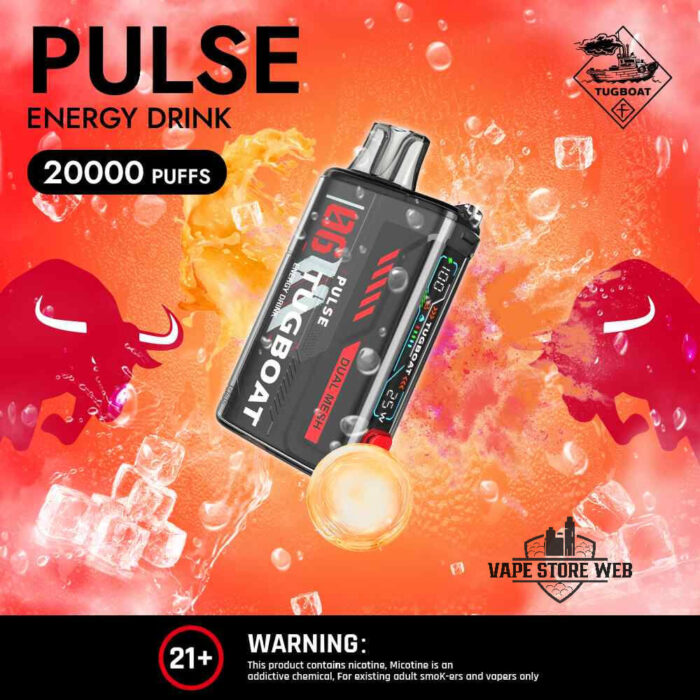 TUGBOAT Pulse 20000 Puffs 50MG Disposable Vape Price in Dubai Energy Drink