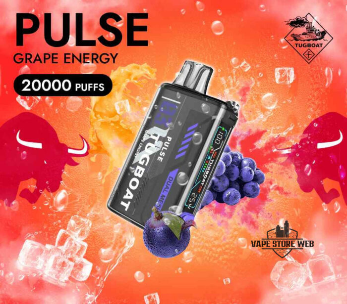 TUGBOAT Pulse 20000 Puffs 50MG Disposable Vape Price in Dubai GRAPE ENERGY