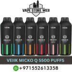 VEIIK MICKO Q 5500 Puffs 30mg Disposable Vape Price in Dubai