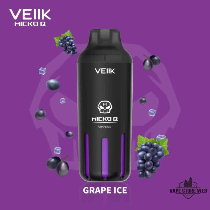 VEIIK MICKO Q 5500 Puffs 30mg Disposable Vape Price in Dubai Grape Ice