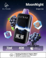 ELF BAR Moon Night 40000 Puffs 50MG Disposable Vape Price in Dubai Grape Ice