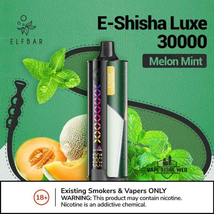 ELFBAR E-Shisha Luxe 30000 Puffs Disposable Vape Price in Dubai Melon Mint