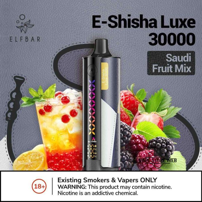 ELFBAR E-Shisha Luxe 30000 Puffs Disposable Vape Price in Dubai Saudi Fruit Mix
