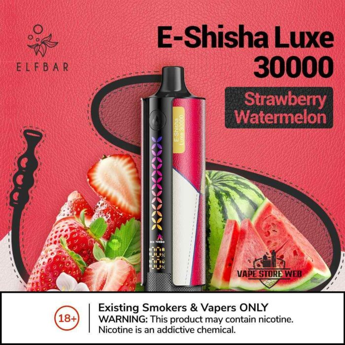 ELFBAR E-Shisha Luxe 30000 Puffs Disposable Vape Price in Dubai Strawberry Watermelon