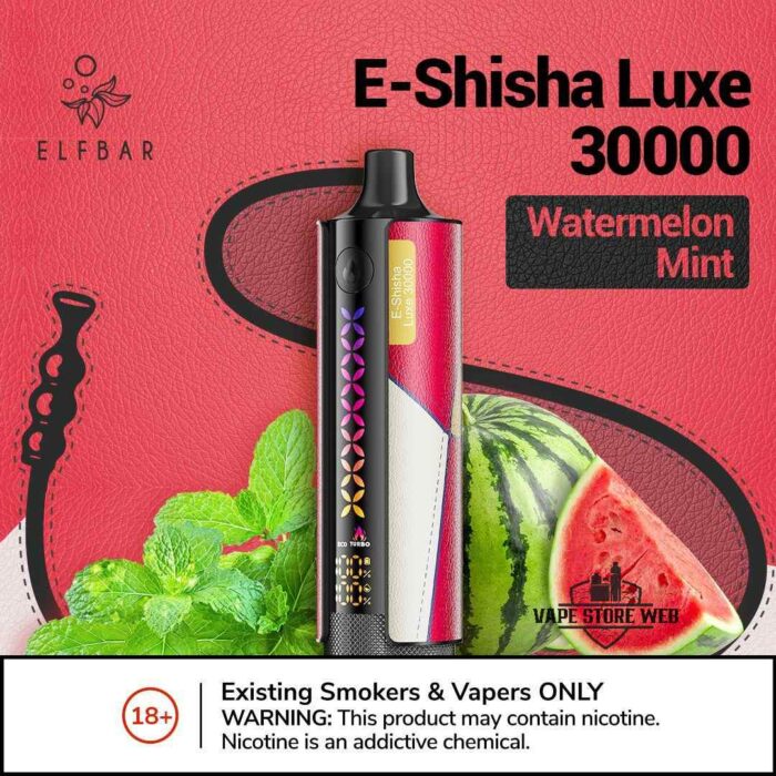 ELFBAR E-Shisha Luxe 30000 Puffs Disposable Vape Price in Dubai Watermelon Mint