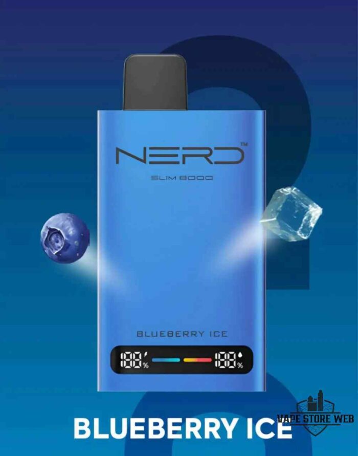 NERD Slim 80000 Puffs Disposable Vape Price in Dubai Blueberry Ice