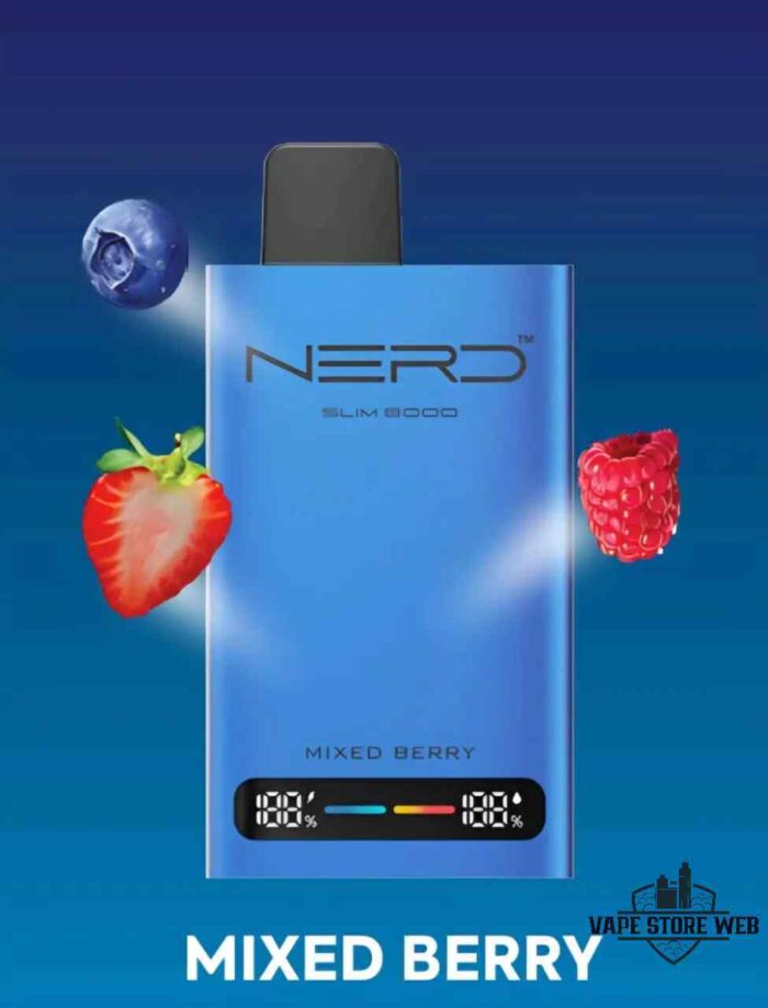 NERD Slim 80000 Puffs Disposable Vape Price in Dubai Mixed Berry