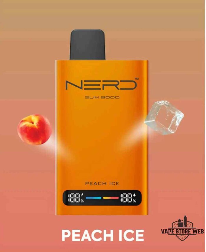 NERD Slim 80000 Puffs Disposable Vape Price in Dubai Peach Ice