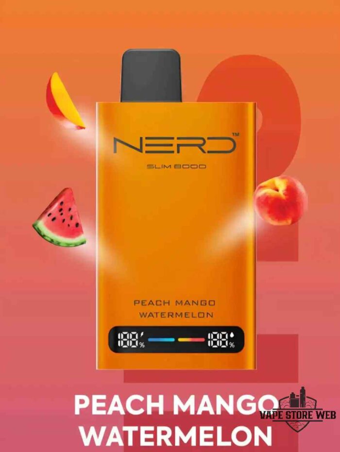 NERD Slim 80000 Puffs Disposable Vape Price in Dubai Peach Mango Watermelon