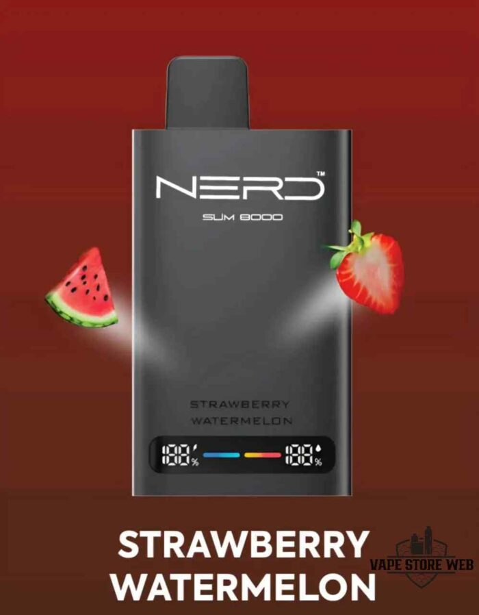 NERD Slim 80000 Puffs Disposable Vape Price in Dubai Strawberry Watermelon
