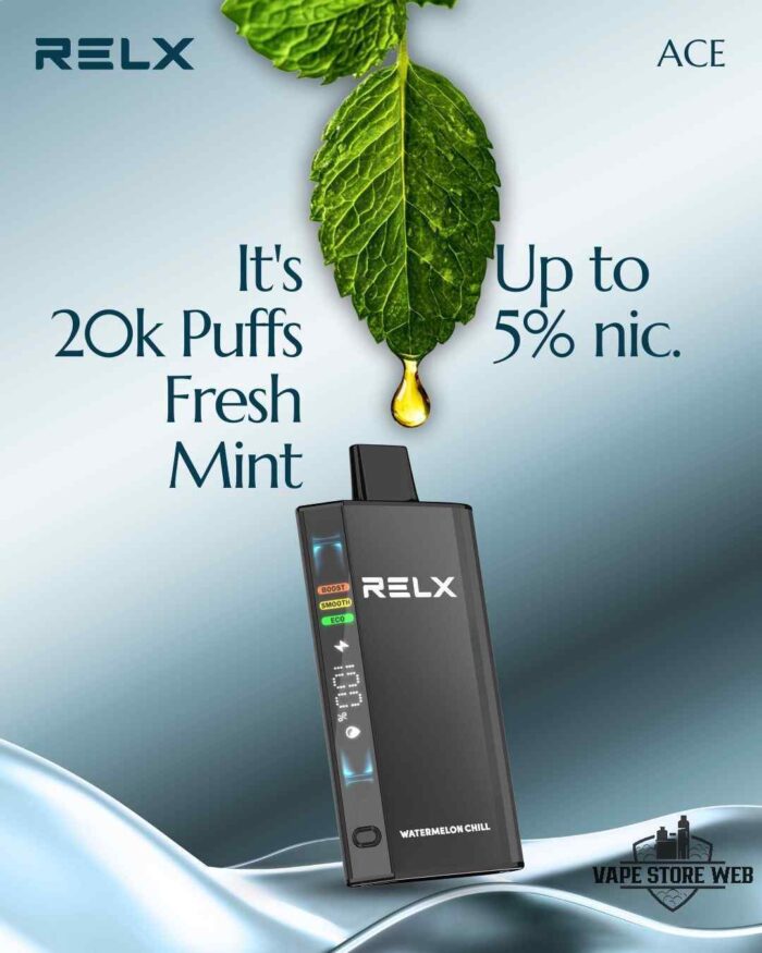 RELX Ace 20000 Puffs 50MG Disposable Vape Price in Dubai Fresh Mint