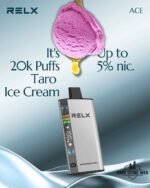 RELX Ace 20000 Puffs 50MG Disposable Vape Price in Dubai Taro Ice Cream