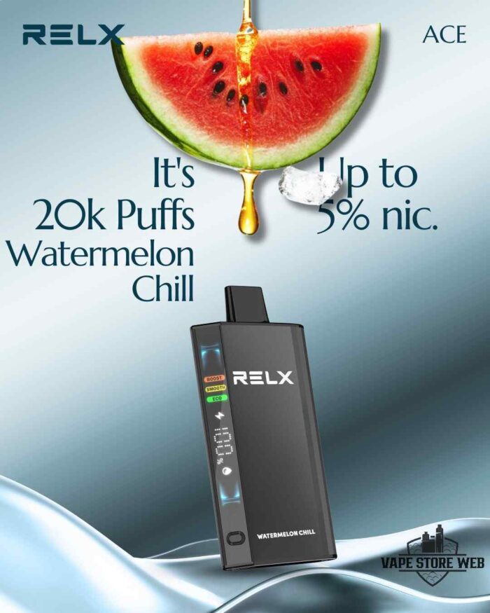 RELX Ace 20000 Puffs 50MG Disposable Vape Price in Dubai Watermelon Chill